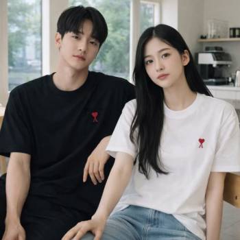 [마진포기] 아미 스몰하트 로고 반팔 티셔츠