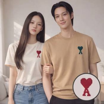 [아미] AMI 아미 드 꾀흐 빅로고 코튼 반팔티